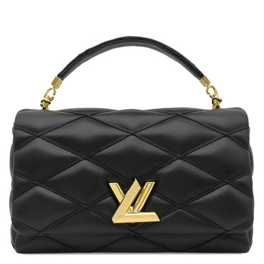 ルイヴィトン LOUIS VUITTON GO-14 GM M23689 ノワール ラムスキン 2WAYバッグ ゴールド金具 LVツイストロック チェーンショルダー