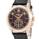 腕時計 パテックフィリップ PATEK PHILIPPE アニュアルカレンダー クロノグラフ 5905R-001 自動巻き メンズ K18RG無垢 ブラウン ソレイユ