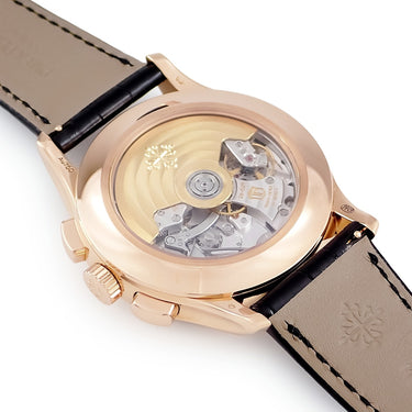 腕時計 パテックフィリップ PATEK PHILIPPE アニュアルカレンダー クロノグラフ 5905R-001 自動巻き メンズ K18RG無垢 ブラウン ソレイユ