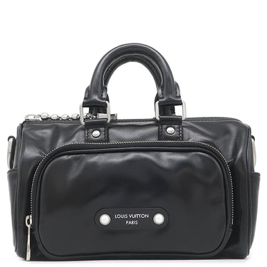 ルイヴィトン LOUIS VUITTON キーポル カーゴ バンドリエール 25 M13988 ブラック カーフ 2WAYバッグ シルバー金具 黒 ボストン ショルダー LVチャーム