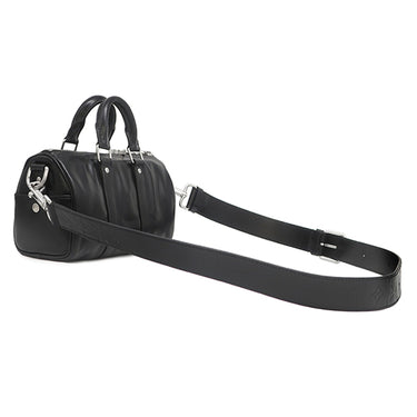 ルイヴィトン LOUIS VUITTON キーポル カーゴ バンドリエール 25 M13988 ブラック カーフ 2WAYバッグ シルバー金具 黒 ボストン ショルダー LVチャーム