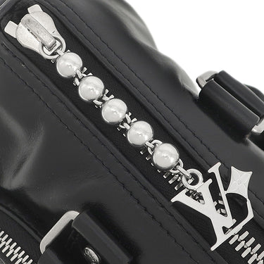 ルイヴィトン LOUIS VUITTON キーポル カーゴ バンドリエール 25 M13988 ブラック カーフ 2WAYバッグ シルバー金具 黒 ボストン ショルダー LVチャーム