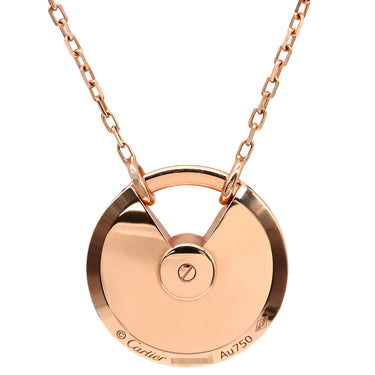 カルティエ Cartier アミュレット ドゥ カルティエ SM グリーン×ピンクゴールド K18PG ダイヤモンド マラカイト ネックレス 750 18K 18金 ダイヤ マラカイト 緑