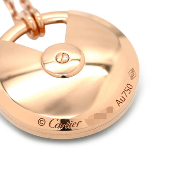 カルティエ Cartier アミュレット ドゥ カルティエ SM グリーン×ピンクゴールド K18PG ダイヤモンド マラカイト ネックレス 750 18K 18金 ダイヤ マラカイト 緑