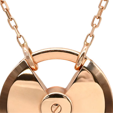 カルティエ Cartier アミュレット ドゥ カルティエ SM グリーン×ピンクゴールド K18PG ダイヤモンド マラカイト ネックレス 750 18K 18金 ダイヤ マラカイト 緑