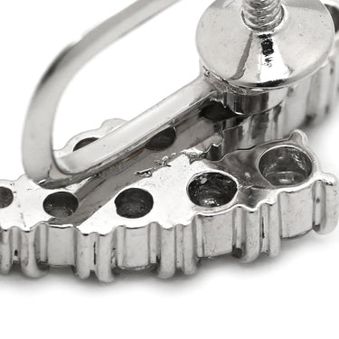 タサキ TASAKI パール ダイヤ パールホワイト×プラチナシルバー Pt900 パール ダイヤモンド イヤリング 真珠 プラチナ ネジ式 1Pパール ドロップ スウィング