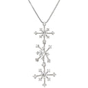 タサキ TASAKI スノーフレーク 3モチーフ ホワイトゴールド K18WG ダイヤモンド ネックレス TASAKI ダイヤ Au K18 750WG スウィング ドロップ