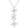 タサキ TASAKI スノーフレーク 3モチーフ ホワイトゴールド K18WG ダイヤモンド ネックレス TASAKI ダイヤ Au K18 750WG スウィング ドロップ