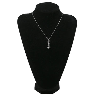 タサキ TASAKI スノーフレーク 3モチーフ ホワイトゴールド K18WG ダイヤモンド ネックレス TASAKI ダイヤ Au K18 750WG スウィング ドロップ