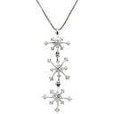 タサキ TASAKI スノーフレーク 3モチーフ ホワイトゴールド K18WG ダイヤモンド ネックレス TASAKI ダイヤ Au K18 750WG スウィング ドロップ