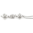 タサキ TASAKI スノーフレーク 3モチーフ ホワイトゴールド K18WG ダイヤモンド ネックレス TASAKI ダイヤ Au K18 750WG スウィング ドロップ