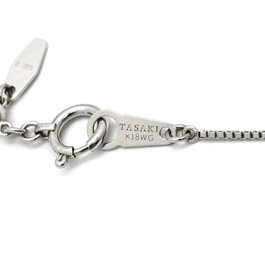 タサキ TASAKI スノーフレーク 3モチーフ ホワイトゴールド K18WG ダイヤモンド ネックレス TASAKI ダイヤ Au K18 750WG スウィング ドロップ