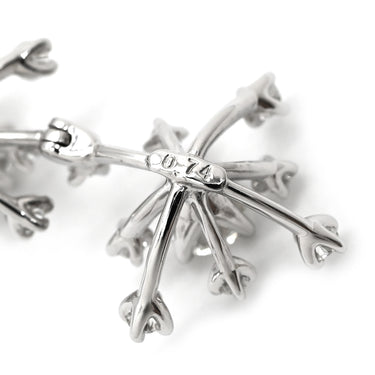 タサキ TASAKI スノーフレーク 3モチーフ ホワイトゴールド K18WG ダイヤモンド ネックレス TASAKI ダイヤ Au K18 750WG スウィング ドロップ