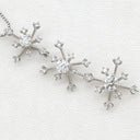 タサキ TASAKI スノーフレーク 3モチーフ ホワイトゴールド K18WG ダイヤモンド ネックレス TASAKI ダイヤ Au K18 750WG スウィング ドロップ