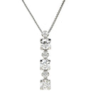 タサキ TASAKI トリロジー ダイヤモンド プラチナシルバー Pt900 ダイヤモンド Pt850(チェーン) ネックレス TASAKI プラチナ Pt900 6P 6石 6粒 スイング ドロップ ベネチアン