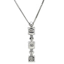 タサキ TASAKI トリロジー ダイヤモンド プラチナシルバー Pt900 ダイヤモンド Pt850(チェーン) ネックレス TASAKI プラチナ Pt900 6P 6石 6粒 スイング ドロップ ベネチアン