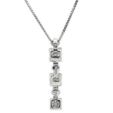 タサキ TASAKI トリロジー ダイヤモンド プラチナシルバー Pt900 ダイヤモンド Pt850(チェーン) ネックレス TASAKI プラチナ Pt900 6P 6石 6粒 スイング ドロップ ベネチアン