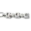 タサキ TASAKI トリロジー ダイヤモンド プラチナシルバー Pt900 ダイヤモンド Pt850(チェーン) ネックレス TASAKI プラチナ Pt900 6P 6石 6粒 スイング ドロップ ベネチアン