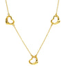 ティファニー Tiffany & Co オープンハート 3モチーフ イエローゴールド K18YG ネックレス T＆Co. 18K 18金 750 YG エルサペレッティ