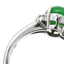 タサキ TASAKI ヒスイ ジェイダイト ダイヤ グリーン×プラチナシルバー Pt900 ヒスイ ダイヤモンド リング 指輪 TASAKI 緑 プラチナ 翡翠 オーバルカボション 13号