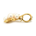 タサキ TASAKI パール ダイヤ フラワーモチーフ パールホワイト×イエローゴールド K18YG ダイヤモンド パール ペンダントトップ Au750 18K 真珠 あこや アコヤ チャーム 花束 リボン