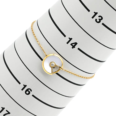 カルティエ Cartier アミュレット ドゥ XS ホワイト×イエローゴールド K18YG ダイヤモンド マザーオブパール ブレスレット 白 シェル 1Pダイヤモンド 750 18金
