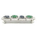 ミキモト MIKIMOTO エメラルド ブルーサファイア ダイヤモンド グリーン×ブルー×プラチナシルバー Pt900 ダイヤモンド エメラルド ブルーサファイア ペンダントトップ 帯留 Pt900 プラチナ 緑 青 ネックレストップ