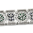 ミキモト MIKIMOTO エメラルド ブルーサファイア ダイヤモンド グリーン×ブルー×プラチナシルバー Pt900 ダイヤモンド エメラルド ブルーサファイア ペンダントトップ 帯留 Pt900 プラチナ 緑 青 ネックレストップ