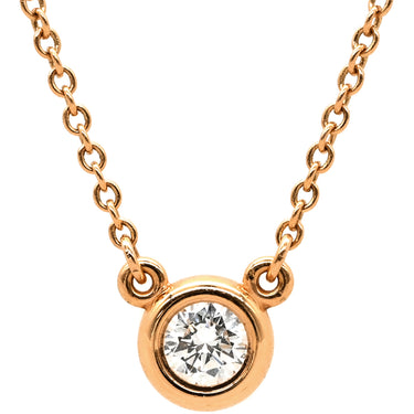 ティファニー Tiffany & Co バイザヤード シングル ダイヤモンド ピンクゴールド K18PG ダイヤモンド ネックレス T&Co. ペレッティ 750 ローズゴールド