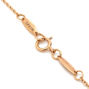 ティファニー Tiffany & Co バイザヤード シングル ダイヤモンド ピンクゴールド K18PG ダイヤモンド ネックレス T&Co. ペレッティ 750 ローズゴールド