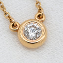 ティファニー Tiffany & Co バイザヤード シングル ダイヤモンド ピンクゴールド K18PG ダイヤモンド ネックレス T&Co. ペレッティ 750 ローズゴールド