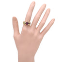 タサキ TASAKI ロードライトガーネット ダイヤ デザインリング レッド×イエローゴールド K18YG ロードライトガーネット ダイヤモンド シェル リング 指輪 TASAKI 赤 Au750 18K シェル ペアシェイプカット 11.5号