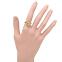 ミキモト MIKIMOTO フラワーモチーフ ダイヤ ホワイト×イエローゴールド K18YG ダイヤモンド リング 指輪 MIKIMOTO 18K 750 YG 花 11号