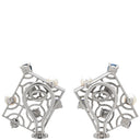 ミキモト MIKIMOTO マルチストーン イヤリング マルチカラー×ホワイトゴールド K18WG パール 色石 イヤリング MIKIMOTO 18K 750 WG 白 青 紫 緑 クリップ式