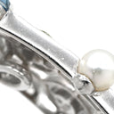 ミキモト MIKIMOTO マルチストーン イヤリング マルチカラー×ホワイトゴールド K18WG パール 色石 イヤリング MIKIMOTO 18K 750 WG 白 青 紫 緑 クリップ式