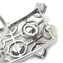 ミキモト MIKIMOTO マルチストーン イヤリング マルチカラー×ホワイトゴールド K18WG パール 色石 イヤリング MIKIMOTO 18K 750 WG 白 青 紫 緑 クリップ式