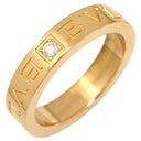 ブルガリ BVLGARI ブルガリブルガリ ダブルロゴ イエローゴールド K18YG ダイヤモンド リング 指輪 18K 750AU 1Pダイヤモンド 8.5号