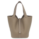 エルメス HERMES ピコタンロック MM 22 エトゥープ トリヨンクレマンス ハンドバッグ シルバー金具 新品 未使用 グレージュ 2026年製