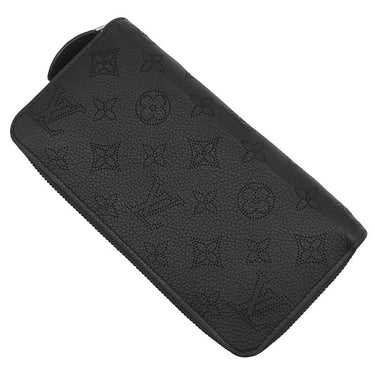 ルイヴィトン LOUIS VUITTON ジッピー ウォレット M61867 ノワール モノグラムマヒナ 長財布 シルバー金具 黒 ラウンドファスナー