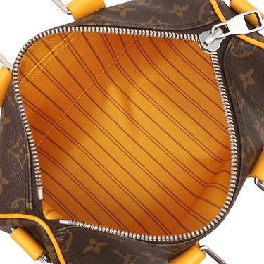 ルイヴィトン LOUIS VUITTON キーポル バンドリエール25 M12733 サフランイエロー モノグラムマカサー 2WAYバッグ シルバー金具 ボストン ショルダー