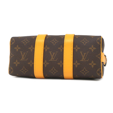 ルイヴィトン LOUIS VUITTON キーポル バンドリエール25 M12733 サフランイエロー モノグラムマカサー 2WAYバッグ シルバー金具 ボストン ショルダー