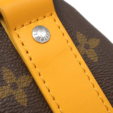 ルイヴィトン LOUIS VUITTON キーポル バンドリエール25 M12733 サフランイエロー モノグラムマカサー 2WAYバッグ シルバー金具 ボストン ショルダー