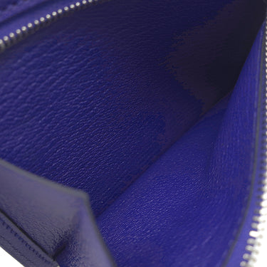 エルメス HERMES クリック12 ブルーエレクトリック シェーブル 三つ折り財布 シルバー金具 青 コンパクトウォレット