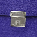エルメス HERMES クリック12 ブルーエレクトリック シェーブル 三つ折り財布 シルバー金具 青 コンパクトウォレット