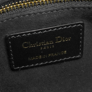クリスチャン・ディオール Christian Dior レディディオール ミニ ブラック レザー 2WAYバッグ ゴールド金具 チェーンショルダー ハンドバッグ カナージュ