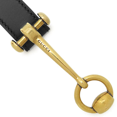 グッチ GUCCI ホースビット スキニーベルト 80/32 309898 ブラック レザー ベルト ゴールド金具 黒