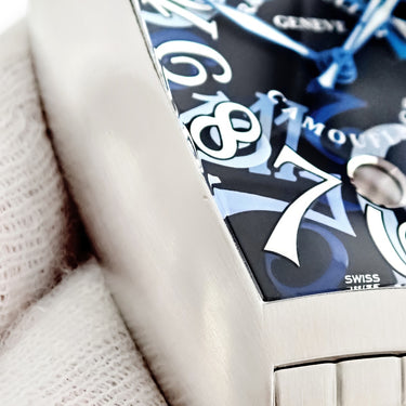 腕時計 フランクミュラー FRANCK MULLER カサブランカ カモフラージュ 8880CDTBRCAMOUFLAGE 自動巻き メンズ ブルー トノー デイト 限定