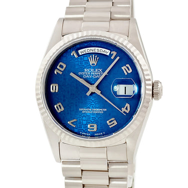 腕時計 ロレックス ROLEX デイデイト 36 18239 T番 自動巻き メンズ メーカーOH済 T番 K18WG無垢 コンピューター ポストヴィンテージ