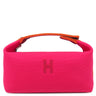 エルメス HERMES ブリッド ア ブラック PM ハイビスカス トワルアッシュ ポーチ シルバー金具 ハンドバッグ バニティバッグ
