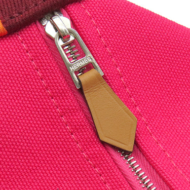 エルメス HERMES ブリッド ア ブラック PM ハイビスカス トワルアッシュ ポーチ シルバー金具 ハンドバッグ バニティバッグ